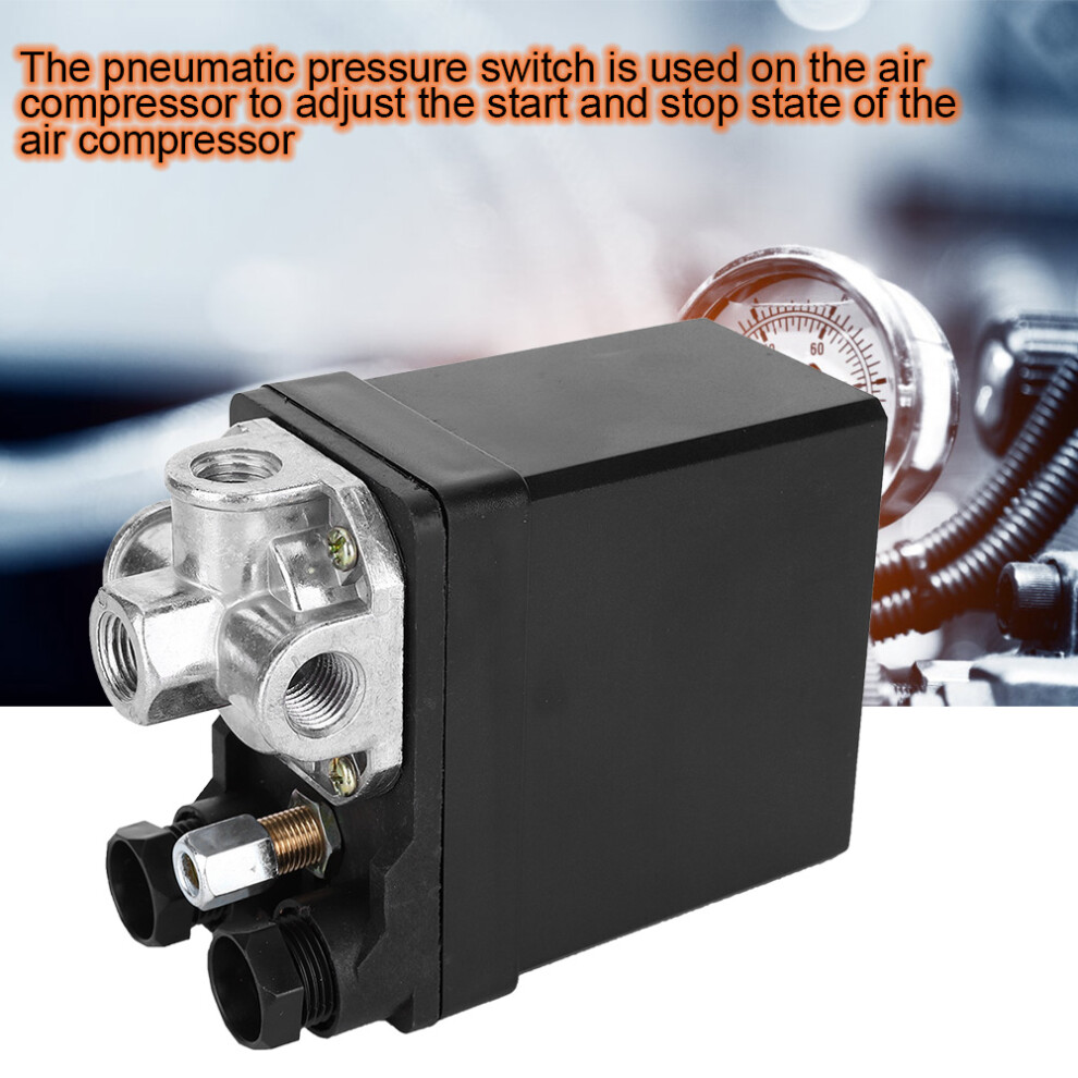 Air Pressure Switch Black 3-Phase 380V 8Kg G1/4In Thread 8321392207894