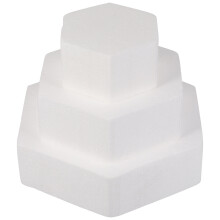 9Pcs White Cake Molds Hexagon Shape DIY Craft Cake Decorating Props