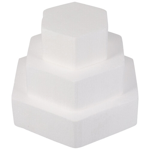 9Pcs White Cake Molds Hexagon Shape DIY Craft Cake Decorating Props