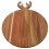 2Pcs Khaki Wooden Serving Plate Bread Board Fruit Display Board 2