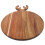 2Pcs Khaki Wooden Serving Plate Bread Board Fruit Display Board 3