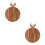 2Pcs Khaki Wooden Serving Plate Bread Board Fruit Display Board 5