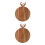 2Pcs Khaki Wooden Serving Plate Bread Board Fruit Display Board 7