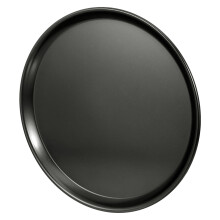 4Pcs Black Aluminum Oven Grill Pan Non-Stick Round Pizza Baking Tray