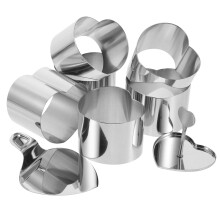 1set Stainless Steel Mousse Cake Rings For Kitchen Baking Use