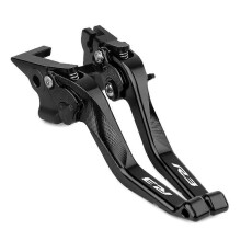 Motorfietskoppelingshendel compatibel met Yamaha YZF-R3, verstelbaar, kort, zwart metaal, aftermarket onderdeel