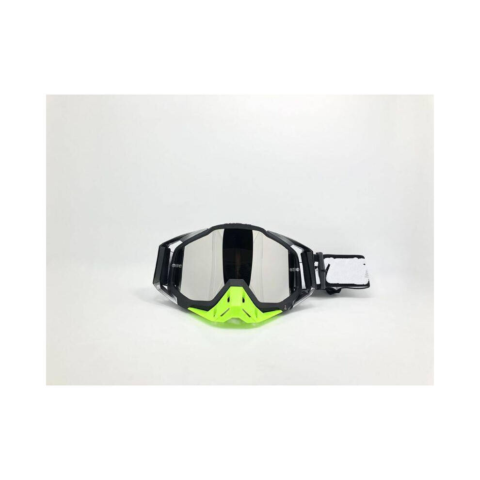 Motorcycle Goggles For Off-Road Dirt Bike Riding, Army Motocross Goggles With Anti-Fog Lens For Mx Trail Green 6901508357471