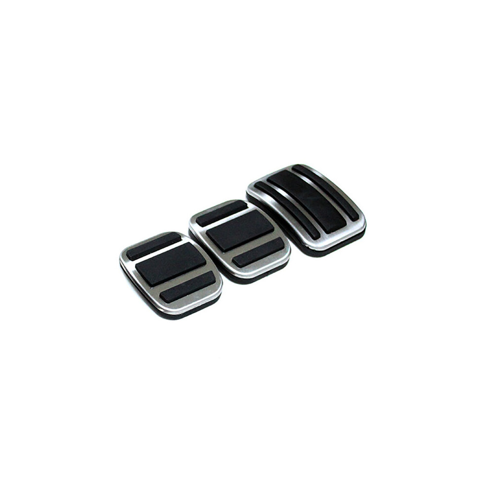 Pedal Covers Compatible With Peugeot 308 3008 408 Aluminium And Rubber Silver 6901508352148
