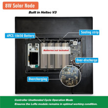 8W Meshtastic Solar Panel Heltec V3 LoRa Node 868-915MHz LoRaWAN Waterproof Remote Network Transmission B