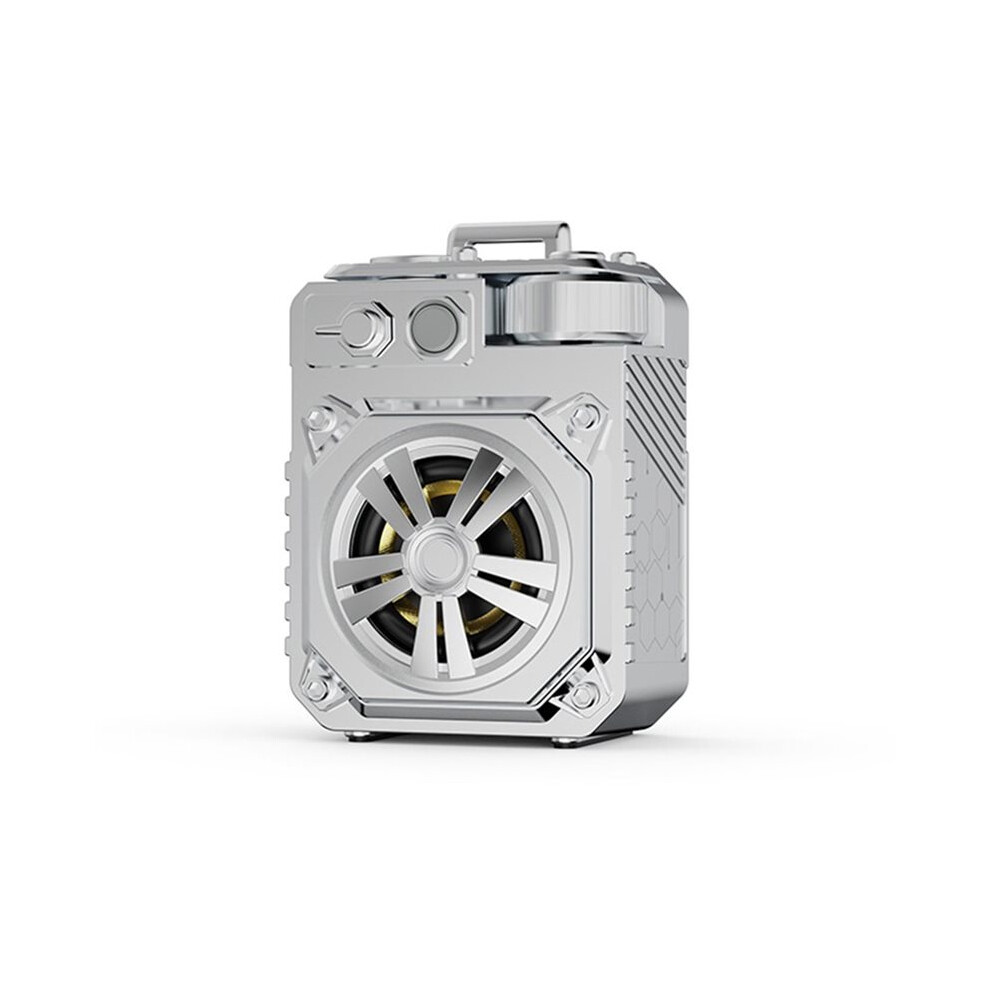 Pocket Speaker Wireless Outdoor Subwoofer Flashlight Ipx5 Tws Mp3 Music Box Tf Card U Disk Silver 6032652358875