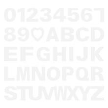 111Pc Durable White Cake Stencils Alphabet Number DIY Baking Molds