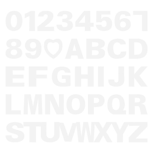 111Pc Durable White Cake Stencils Alphabet Number DIY Baking Molds