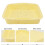 1Pc Yellow Silicone Toast Bread Mold Non-Stick Square Baking Tray 8
