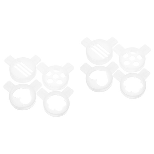 8Pcs White Plastic Ice Cream Shaping Nozzles Cake Decorating Tips 2