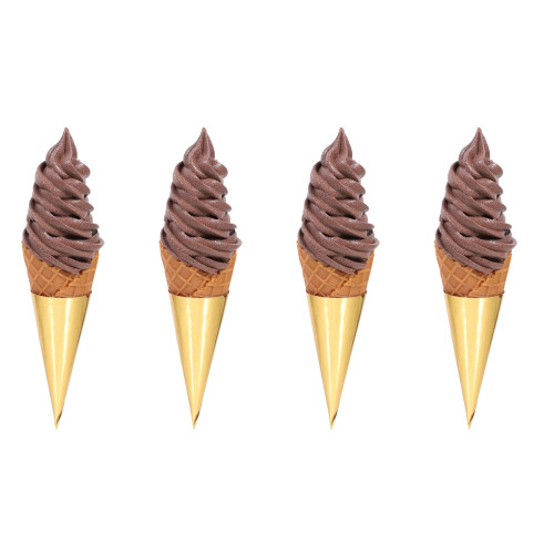4Pcs Realistic Fake Ice Cream Cone Models Multi-Color PVC Decor Props 2