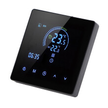 16A Digital Thermostat 90-240V Black 41x86x86mm