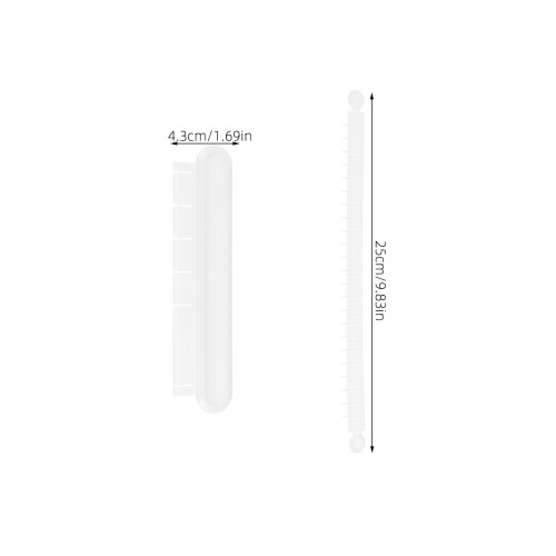 1Set White Plastic Cake Arc Ruler with Graduated Scale for Baking 1