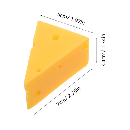5Pièces Décorations Fromage Factice Jaune Résine Pour Loisirs Créatifs 2