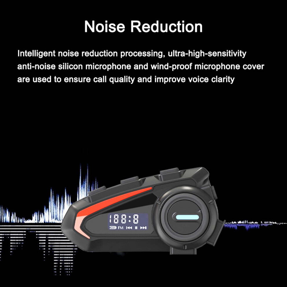 Motorcycle Helmet Headset Bt5.1 Noise Reduction Waterproof 1200Mah 8411389811927