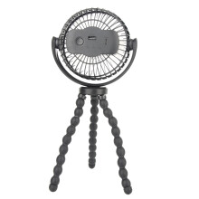 360 Clip-On Handheld Fan – 2600mAh, ABS, Black
