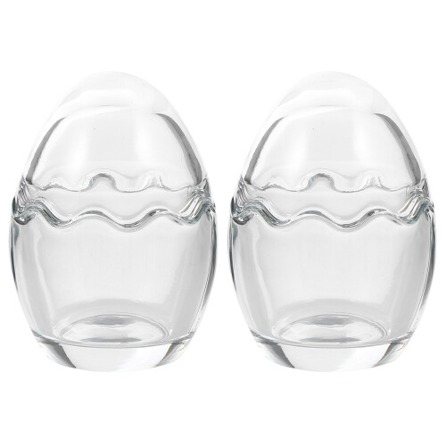 2Pcs Transparent Glass Cake Cup Pudding Mold Easy Clean Durable