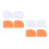 8Pcs Multifunctional Orange Cake Scraper Kitchen Gadget for Baking Use 3