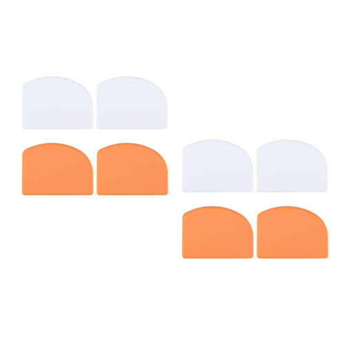 8Pcs Multifunctional Orange Cake Scraper Kitchen Gadget for Baking Use 2