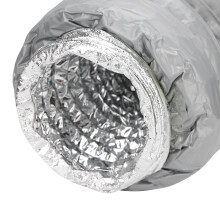 1m Aluminum Foil Flexible Exhaust Duct 10.5cm Ventilation Noise Reduction