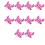 10Pcs Rosy Butterfly Cake Decorations Plastic Toppers for Home Use 1