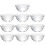 10Pcs Stackable Small Glass Bowls Clear Round Prep Bowls for Home Use 1
