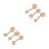 6Pcs Natural Wood Mini Cheesecake Mold Double-Sided Dough Press Tool 6