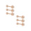 6Pcs Natural Wood Mini Cheesecake Mold Double-Sided Dough Press Tool 8