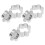 6Sets Stainless Steel Cake Mousse Mold Plum Blossom Silver Baking Tool 3