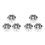 6Sets Stainless Steel Cake Mousse Mold Plum Blossom Silver Baking Tool 6