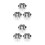 6Sets Stainless Steel Cake Mousse Mold Plum Blossom Silver Baking Tool 7