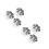 6Sets Stainless Steel Cake Mousse Mold Plum Blossom Silver Baking Tool 9