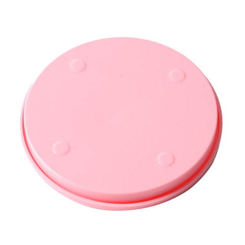 Pink Revolving Cake Stand Stable Non-Slip 360 Cake Decorator 2