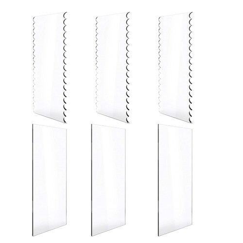 6pcs acrylic cake scrapers for home baking kitchen use 2