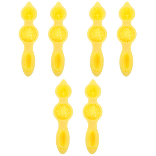6Pcs Reusable Cookie Press Baking Mold Yellow ABS Kitchen Tool 1