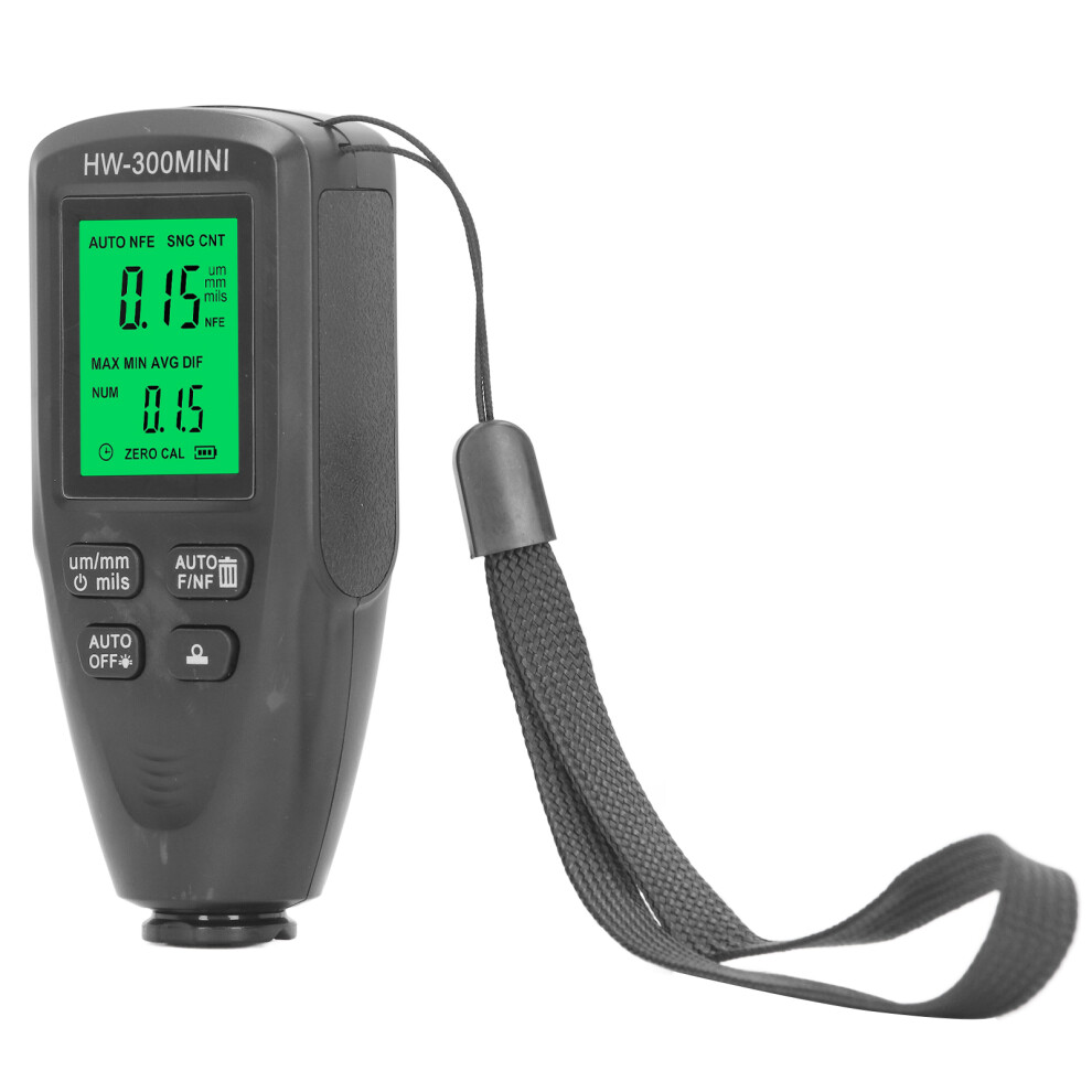 Digital Automotive Paint Thickness Meter Hw 300Mini 0-2000Um Black 4231388151114