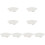 8Pcs Premium Ceramic Snail Baking Plate White for Oven Dishwasher Safe 3