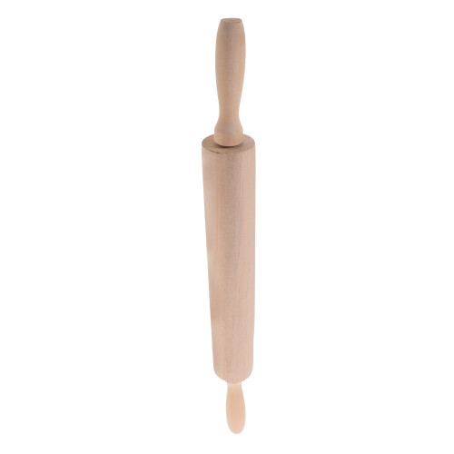 2Pcs Ergonomic Khaki Wooden Dough Rolling Pin for Baking Uses 2