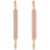 2Pcs Ergonomic Khaki Wooden Dough Rolling Pin for Baking Uses 4