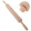 2Pcs Ergonomic Khaki Wooden Dough Rolling Pin for Baking Uses 10