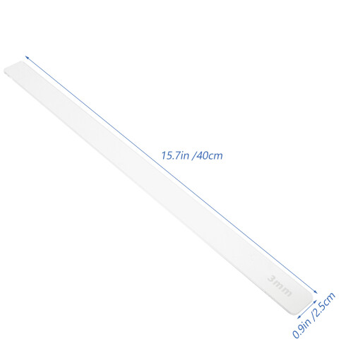 2Pcs Acrylic Dough Thickness Rulers Transparent Baking Tools for Home 1