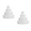 8Pcs White Foam Cake Dummies for Baking Practice and Cake Decorating 8