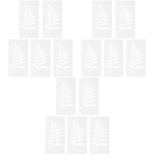 15Pcs White Plastic Cake Baking Stencils Reusable Hollow Leaf Design 2