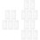 15Pcs White Plastic Cake Baking Stencils Reusable Hollow Leaf Design 6