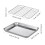 Silver Baking Pan with Wire Rack Stainless Steel Heavy Duty Use 2