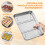 Silver Baking Pan with Wire Rack Stainless Steel Heavy Duty Use 6